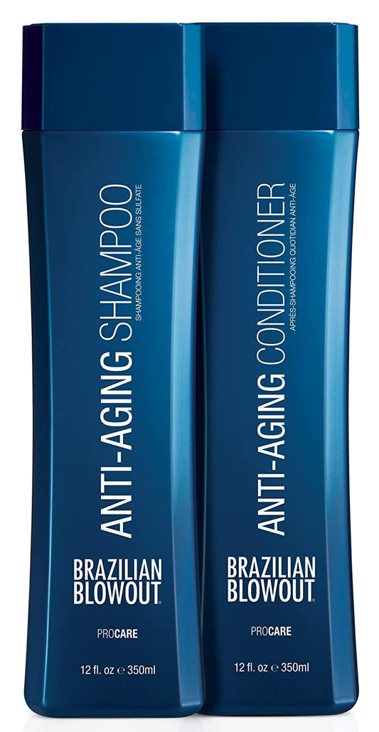 Brazilian Blowout Anti Aging Shampoo/Conditioner, 12 Fl Oz (Pack of 2)