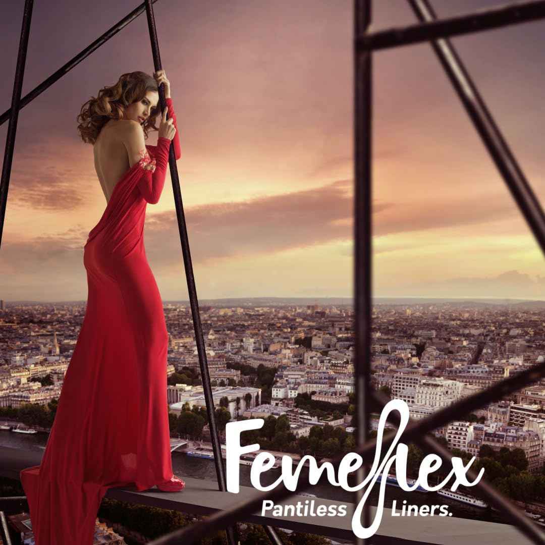 Femeflex Pantiless Panty Liners - Trial Pack (2 Count) Discreet|Compact|One Size Fits All|Wear All Day|Incontinence Support|Slight to Moderate Urine Leakage| No Panties No Problem