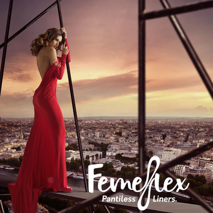Femeflex Pantiless Panty Liners - Trial Pack (2 Count) Discreet|Compact|One Size Fits All|Wear All Day|Incontinence Support|Slight to Moderate Urine Leakage| No Panties No Problem