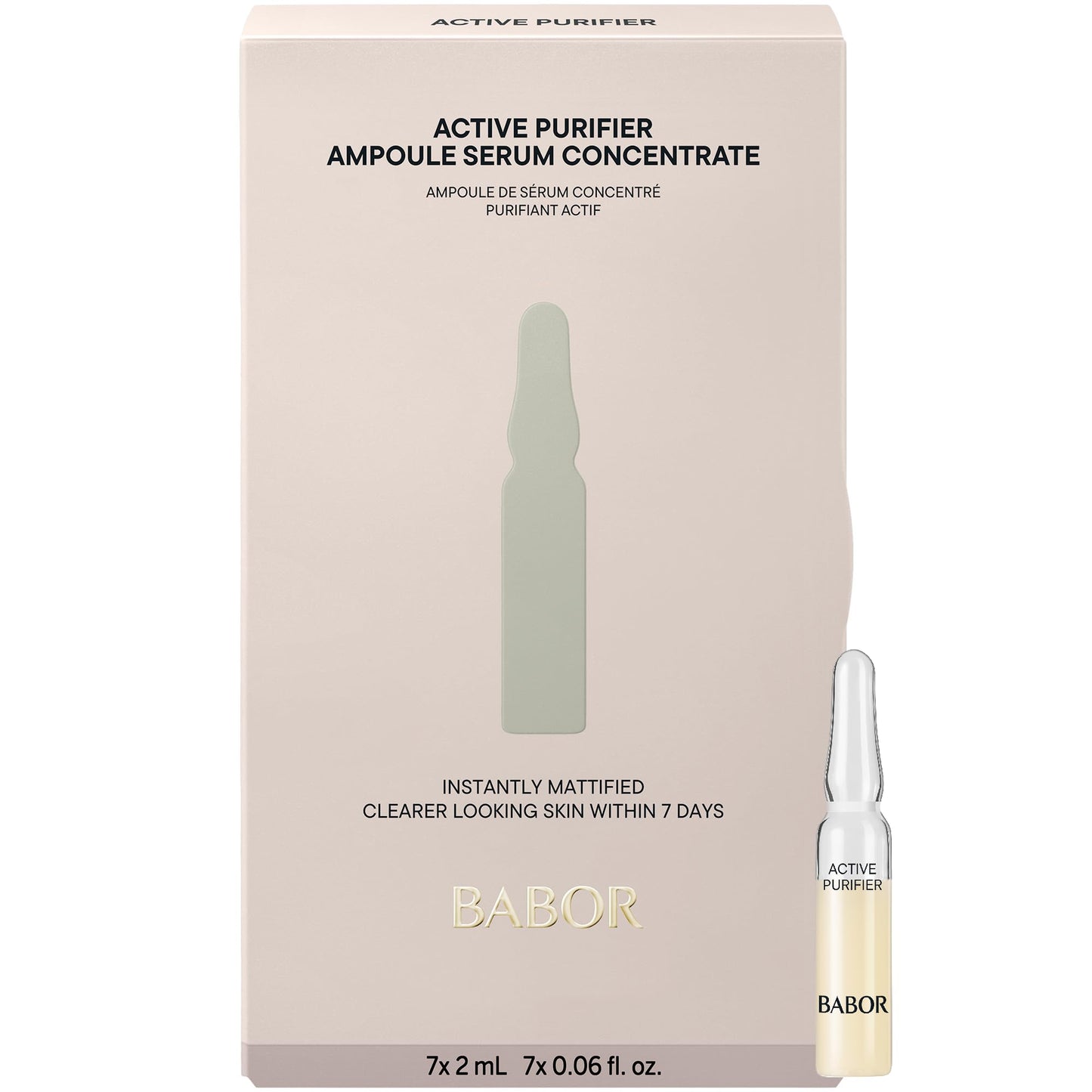 BABOR Active Purifier Ampoule Concentrates for Face with Tea Tree Oil, Refine, Purify, Revitalize Dull and Dry Skin, Clean & Vegan, Results in 7 Days