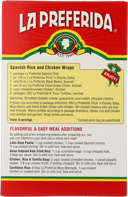 La Preferida Boxed Spanish Rice (Fluffy Mexican-Style Rice with Bell Peppers) – Ready in 15 Minutes. A Quick Side Dish for Any Meal. Vegan & Vegetarian-Friendly, 5.25 oz. (Pack of 3)