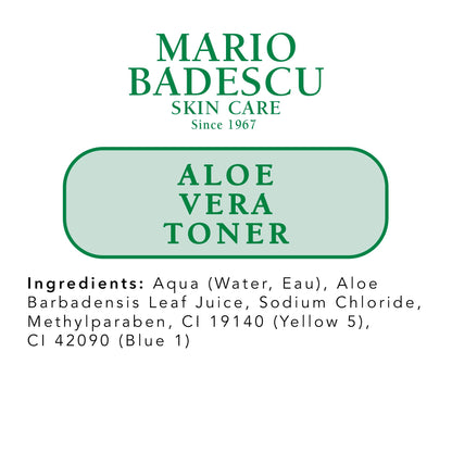 Mario Badescu Aloe Vera Toner for Face | Hydrating Facial Toner for Dry and Sensitive Skin | Gentle Astringent for Face with Aloe Vera to Soothe, Refresh, and Balance Skin | Skincare for Men and Women
