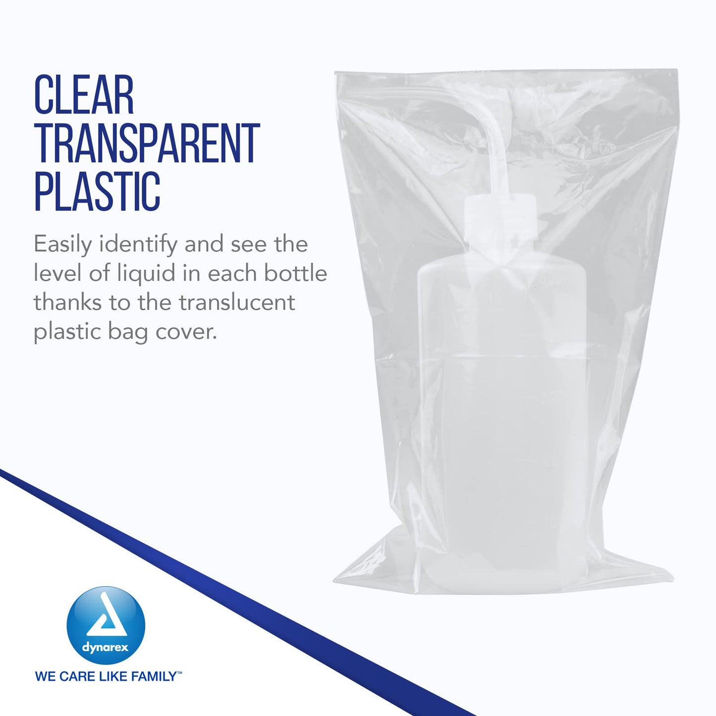 Dynarex Bottle Covers, Transparent Disposable Plastic Bags for Protecting Bottles, Non-Sterile & Latex-Free, Medium 6x8, 1 Box of 500 Bottle Covers (Packaging May Vary)