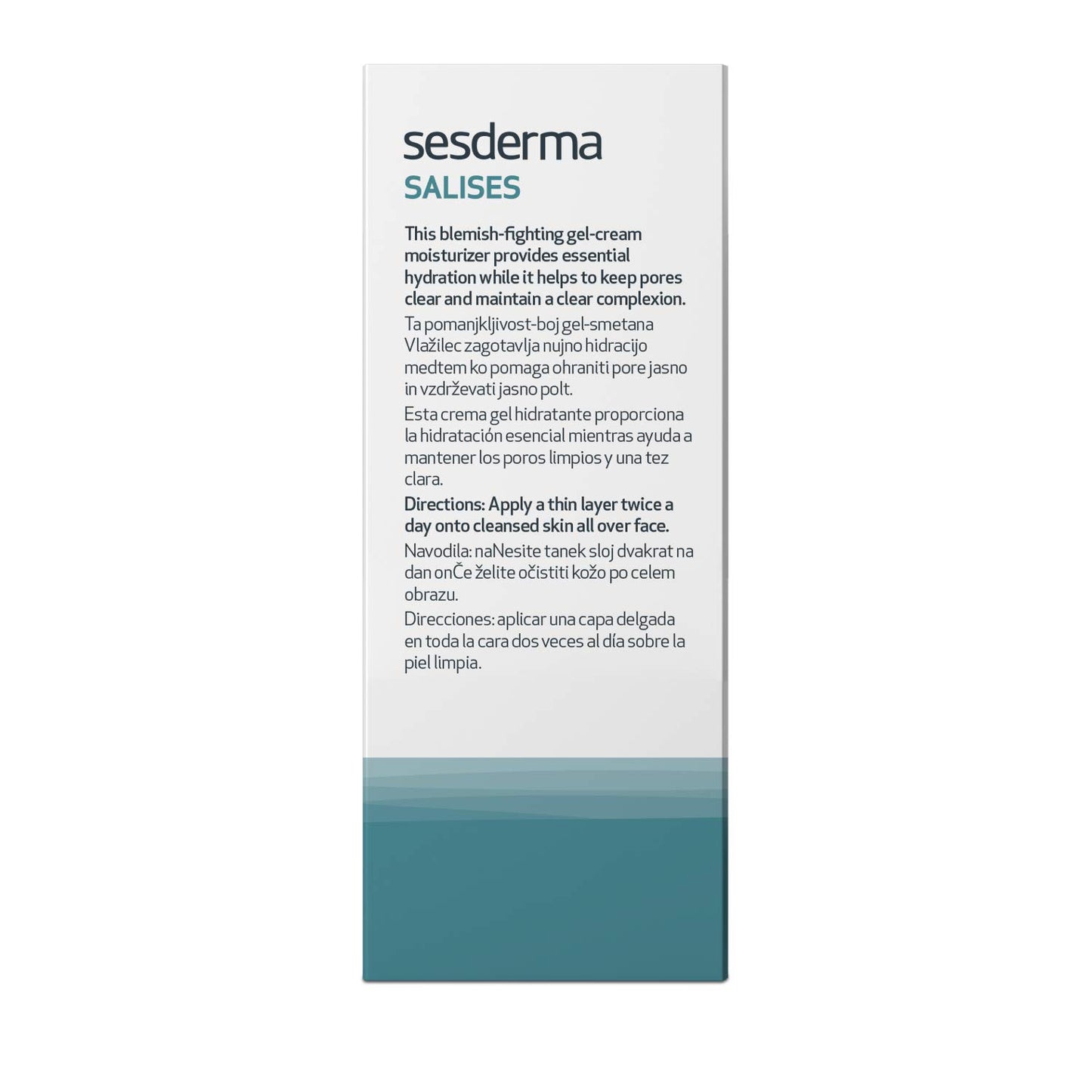 Sesderma SALISES Moisturizing Gel Cream, Acne Treatment for Oily & Combination Skin, Control Breakouts & Hydrate, 1.7 fl oz