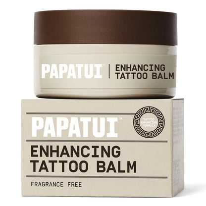 PAPATUI by Dwayne Johnson Enhancing Tattoo Balm | Revitalize, Protect and Brighten Tattoos | Enhance Color and Contrast, Instant Hydration, Fast Absorption | Made with Vitamin E | Fragrance-Free | 2oz