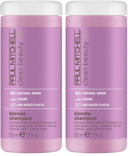 Paul Mitchell Clean Beauty Blonde Purple Shampoo, Gently Cleanses, Eliminates Brassy Tones, For Color-Treated Hair + Naturally Light Hair Colors