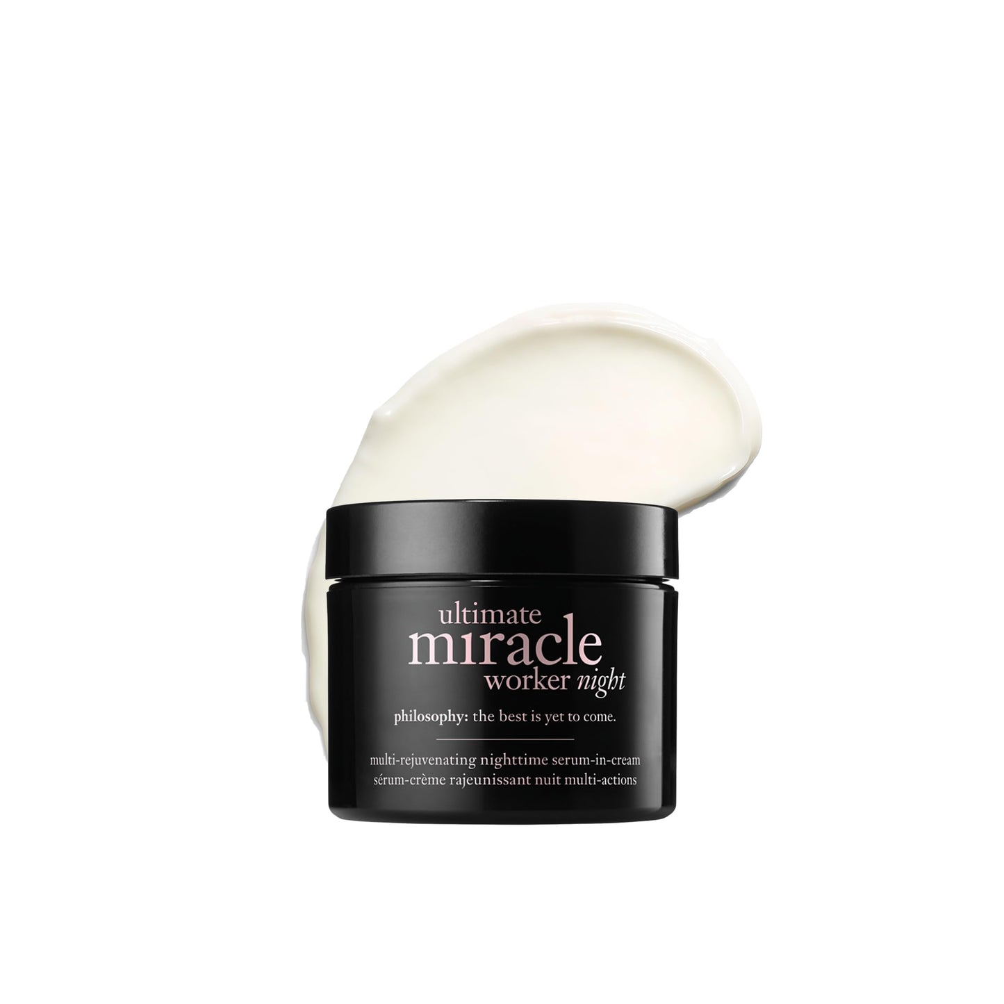 philosophy ultimate miracle worker multi-rejuvenating nighttime serum-in-cream face moisturizer - with retinol - targets all major signs of aging including fine lines & wrinkles - 2 fl oz