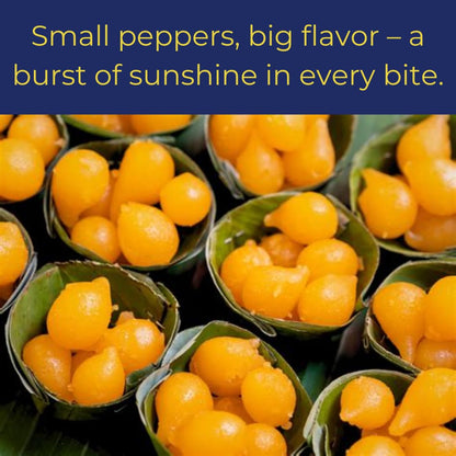 Del Destino Yellow Sweety Drops Peppers, 28 oz, Product of Peru