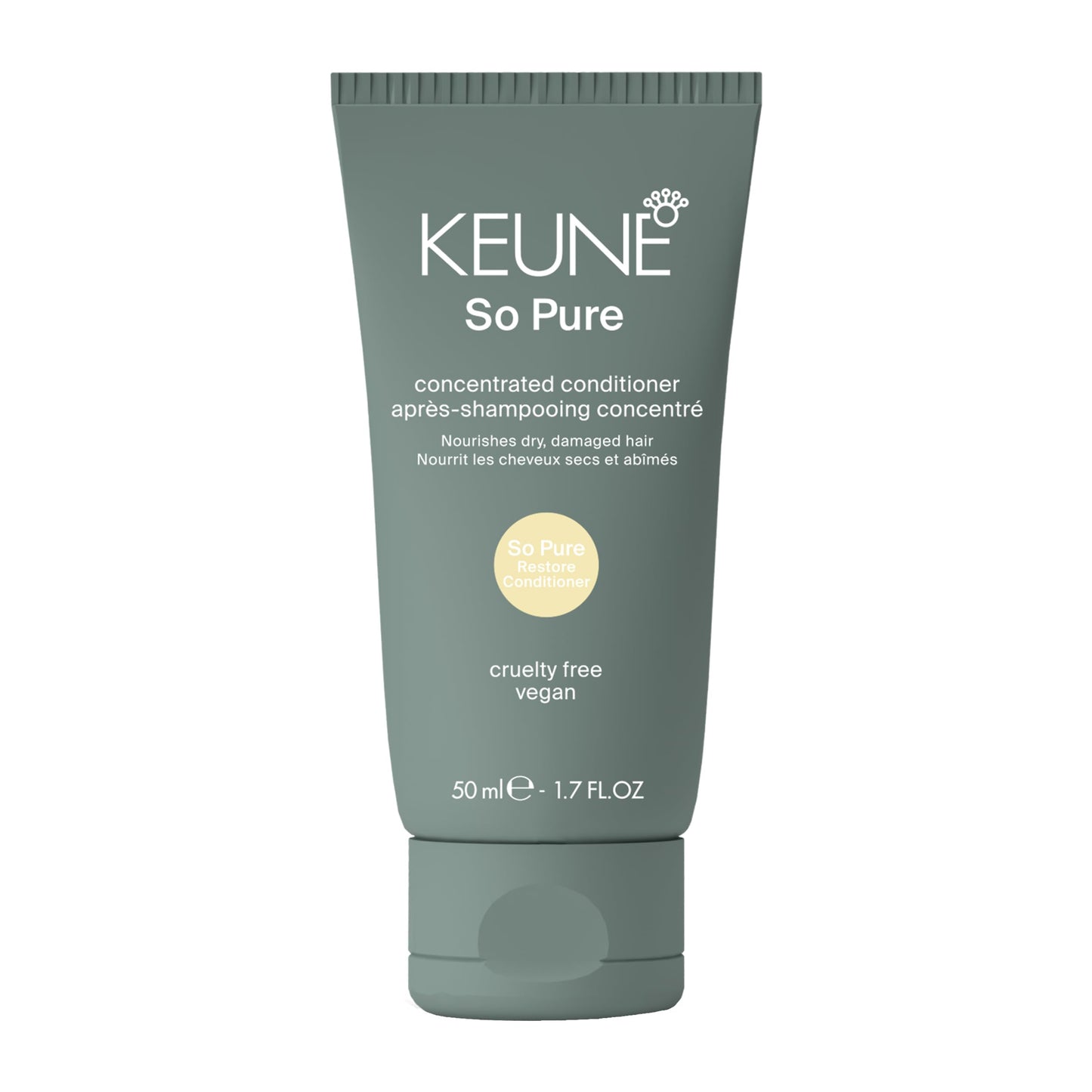 KEUNE So Pure Restore Conditioner, Moisturizing and Nourishing Formula, Travel Size, 50ml
