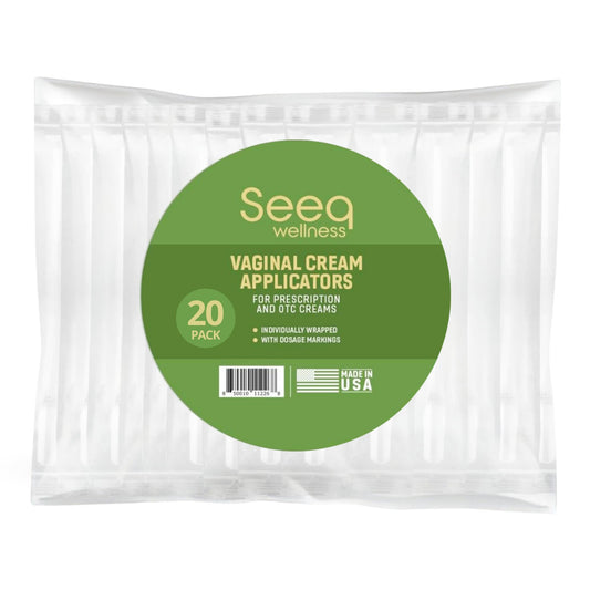 Disposable Plastic Vaginal Cream Applicators: to Fit Preseed Lubricant, Estrace, Personal Lube and OTC Gel or Cream Products - with Dosage Measurements, Threaded End and Comfort Tip - 20 Pack