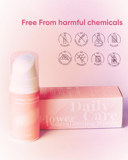Daily Feminine Foam Wash, 100ml, pH-Balanced Intimate Cleanser with Yeast Flower Extract,60ml Damascus Rose Water– Anti-Itch, Odor Control, Soothing Formula