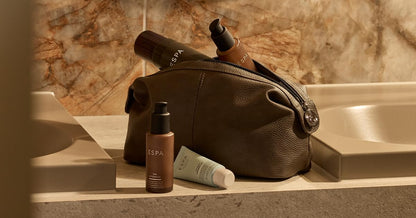 ESPA Men's Grooming Collection | 4-Piece Skincare Gift Set for Him with Invigorating Face Wash, Postshave Rescue, Moisturiser & Fitness Shower Gel | Revitalising Self Care Kit