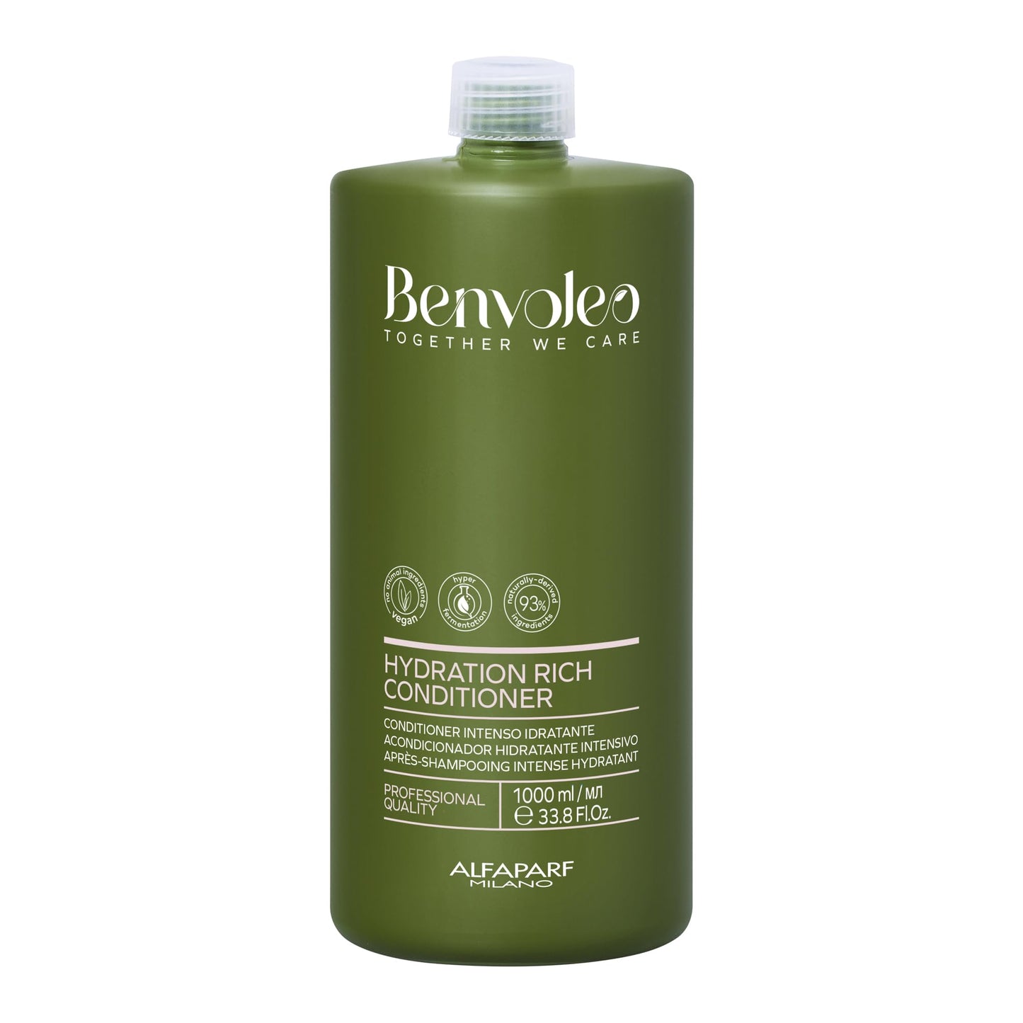 ALFAPARF MILANO Benvoleo Hydration Rich Conditioner for Dry Hair - Clean, Vegan, Sustainable Hair Care - Hydrates, Moisturizes, Nourishes - Paraffin Free - Natural Ingredients - 33.8 Fl. Oz.