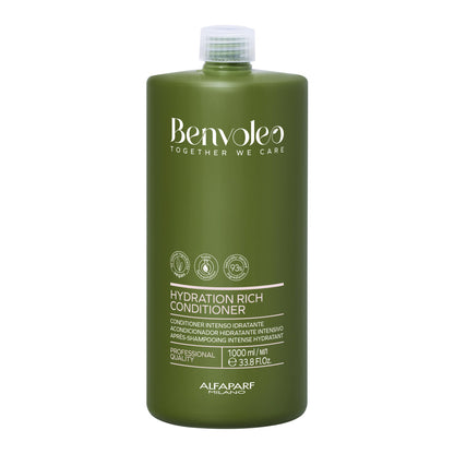 ALFAPARF MILANO Benvoleo Hydration Rich Conditioner for Dry Hair - Clean, Vegan, Sustainable Hair Care - Hydrates, Moisturizes, Nourishes - Paraffin Free - Natural Ingredients - 33.8 Fl. Oz.
