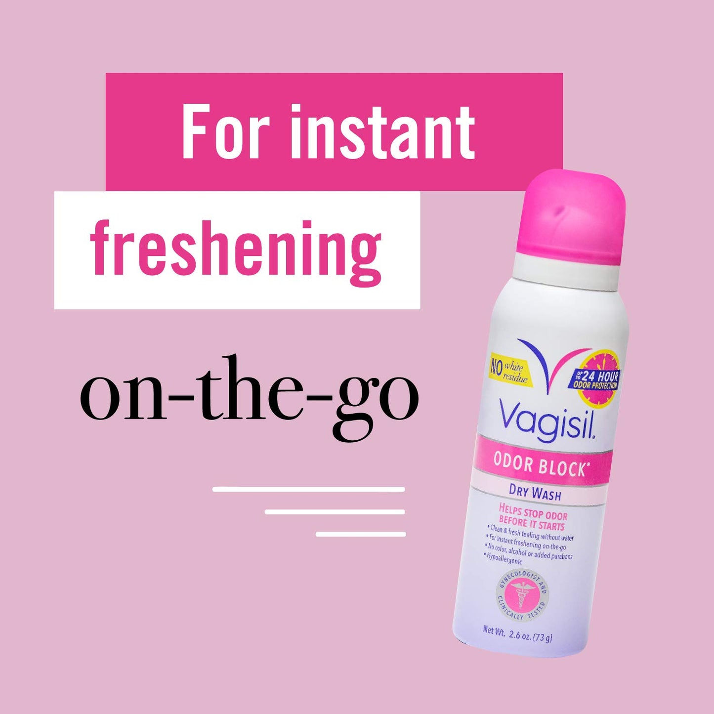 Vagisil Odor Block Multipack for Women, Daily Intimate wash, 20 Feminine Wipes, and Dry Wash Deodorant Spray - Gynecoligist Tested