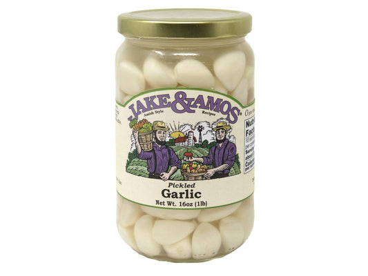 Pickled Garlic - J&A - Two 16oz Jars - Packed Fresh