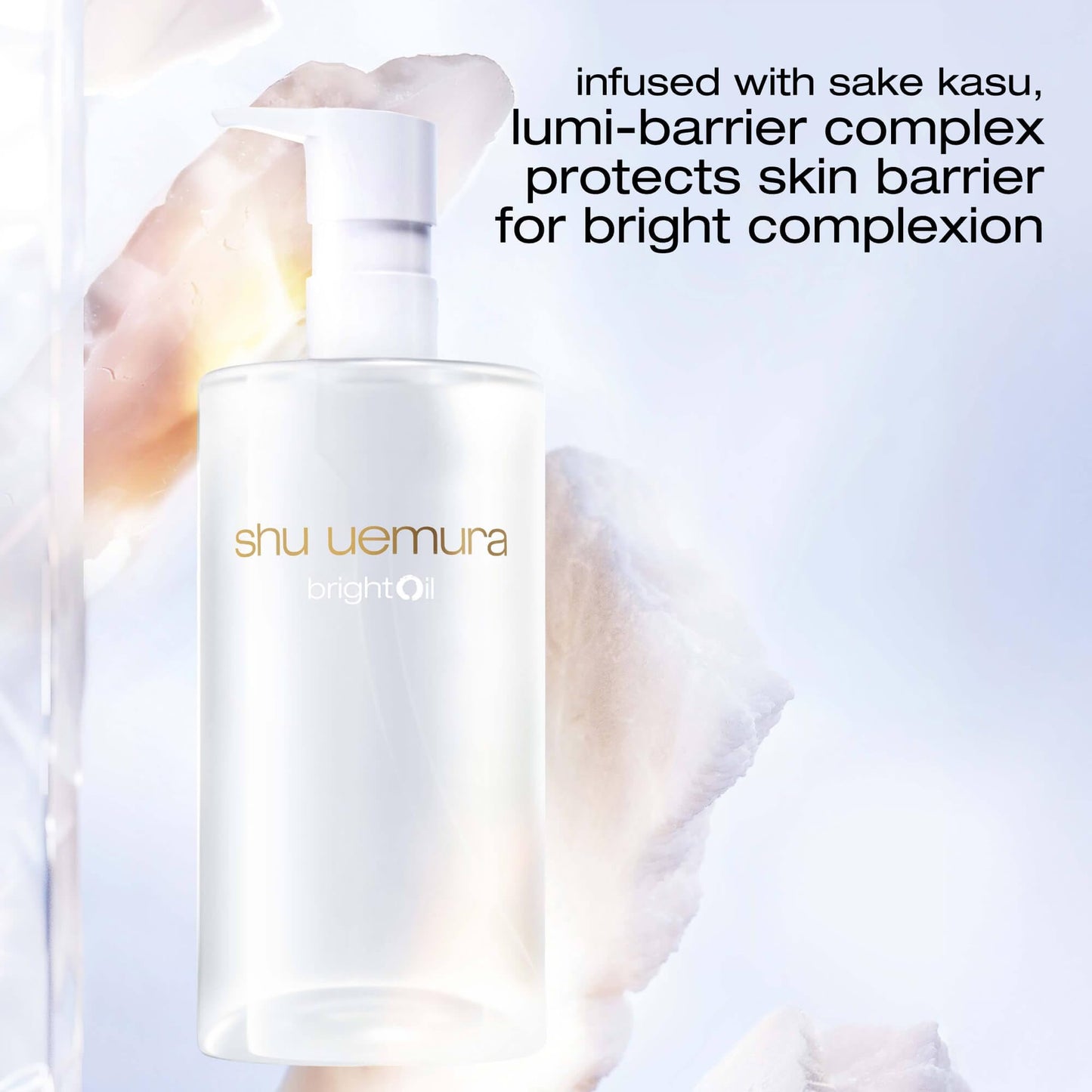 shu uemura Brightoil Skin Barrier Protecting Radiance Boosting Cleansing Oil, Gentle Makeup Remover and Facial Cleanser for All Skin Types