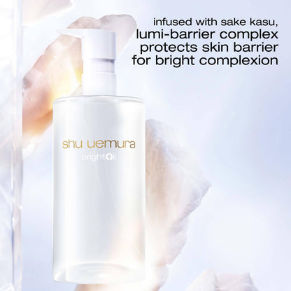 shu uemura Brightoil Skin Barrier Protecting Radiance Boosting Cleansing Oil, Gentle Makeup Remover and Facial Cleanser for All Skin Types