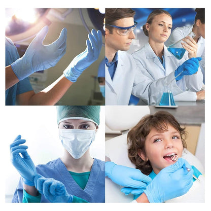 Jointown Basic Vinyl Exam Gloves, Latex-Free, Powder-Free, Disposable, X-Large, Case of 1,000, Blue