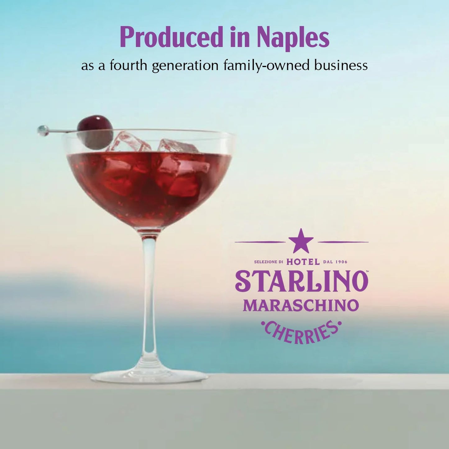 Hotel Starlino Maraschino Cherries | Great Tasting Italian Cherry for Premium Cocktails and Desserts | All-Natural Home Essentials For Your Bar Cart or Makes a Great Gift | 1kg Can, Pack of 1