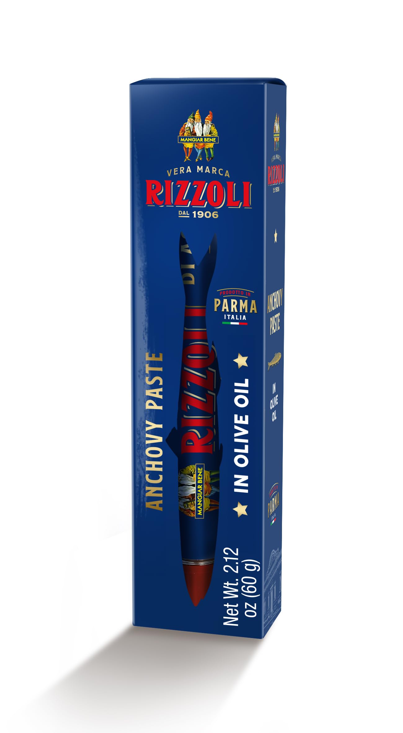 MANGIAR BENE RIZZOLI – Anchovies Paste in Olive Oil – 60 Gr. Tube (100% Italian)