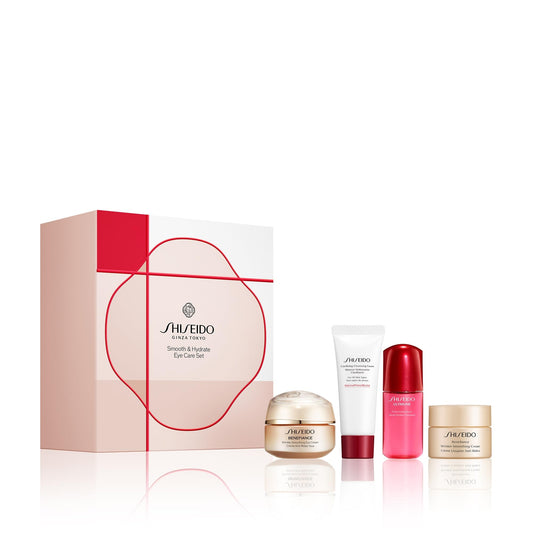 Shiseido Smooth & Hydrate Eye Care Set - Clarifying Cleansing Foam (15mL), Ultimune Power Infusing Serum (10mL), Benefiance Wrinkle Smoothing Cream (30mL) & Eye Cream (15mL) - $145 Value