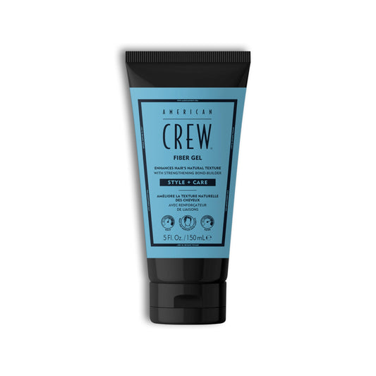 AMERICAN CREW Fiber Gel, Hybrid Styling Hair Gel For Men, Medium Hold With Natural Finish, 5 fl oz