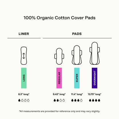 Honey Pot - Calming Long Panty Liners for Women - 100% Organic Cotton Top Sheet - Feminine Care - Non Cooling - Calming Herbs of Lavender, Ashwagandha, & Lemon Balm - 30ct