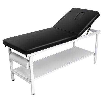 VEVOR Medical Exam Table, 500LBS Loading Medical Examination Bed with 0°–40° Adjustable Backrest, Physical Therapy Exam Table with Storage Shelf & Paper Roll Dispenser for Hospital Clinic Rehab Center
