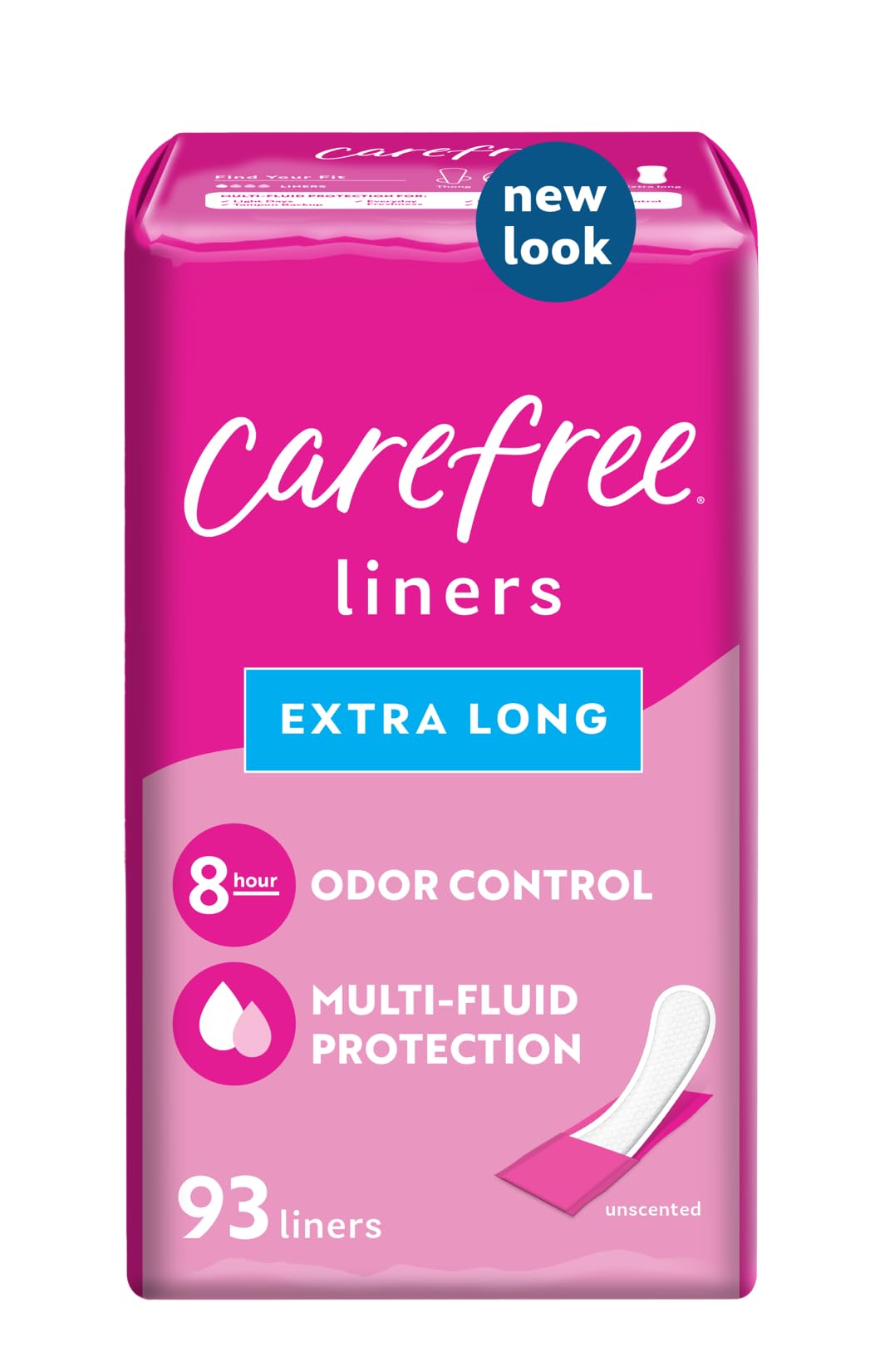 Carefree Panty Liners Bundle - Extra Long Liners, 93 Count & Regular Liners, 54 Count (Packaging May Vary)