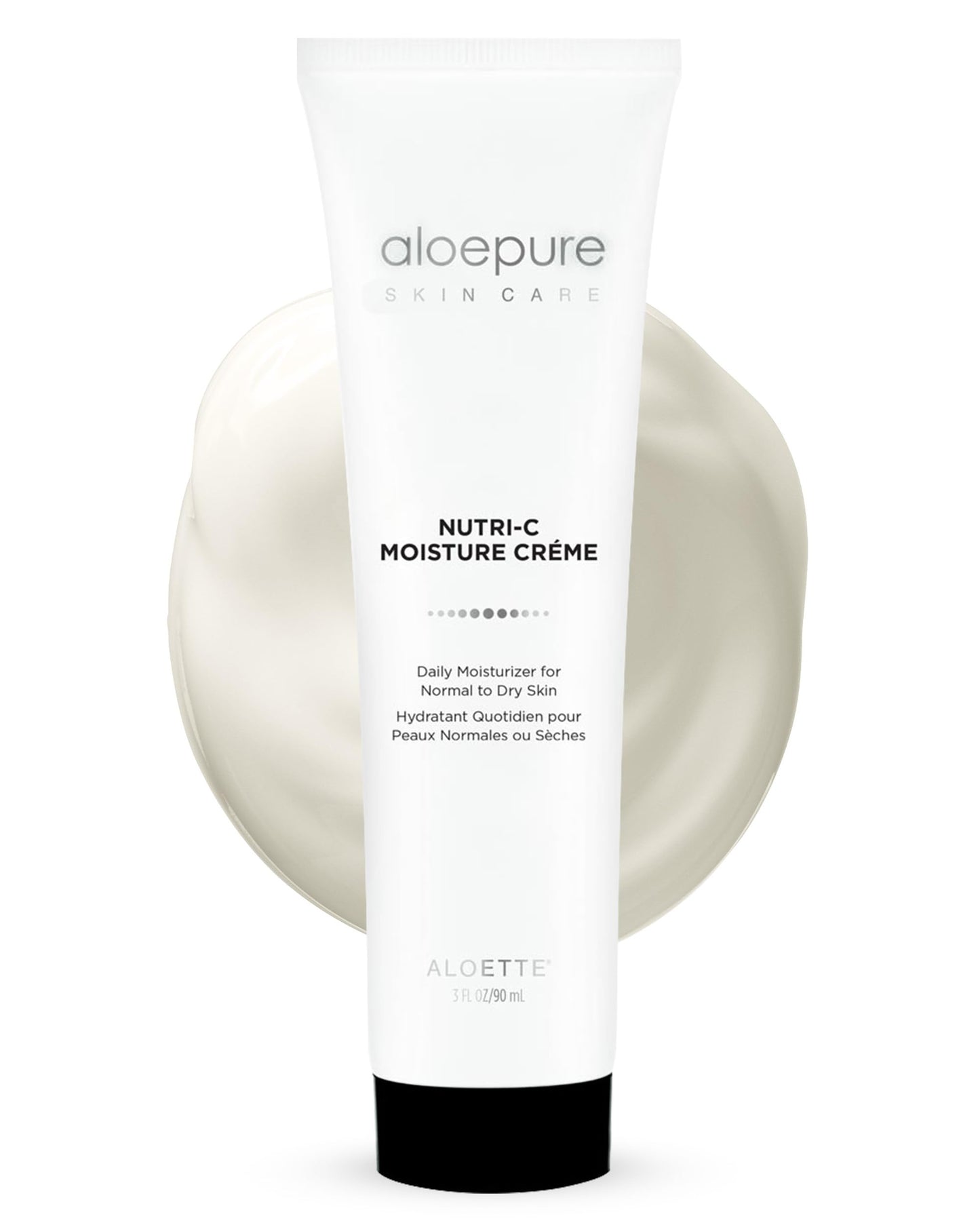 Aloette Nutri-C Face Moisturizer Cream - Daily Facial Skin Care Products for Wrinkles & Fine Lines - Skin Moisturizer Face Lotion Hydrates & Rejuvenates Dry to Normal Skin, Gluten Free - 3 Fl Oz