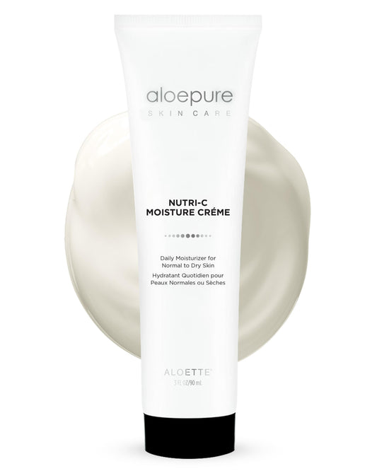 Aloette Nutri-C Face Moisturizer Cream - Daily Facial Skin Care Products for Wrinkles & Fine Lines - Skin Moisturizer Face Lotion Hydrates & Rejuvenates Dry to Normal Skin, Gluten Free - 3 Fl Oz