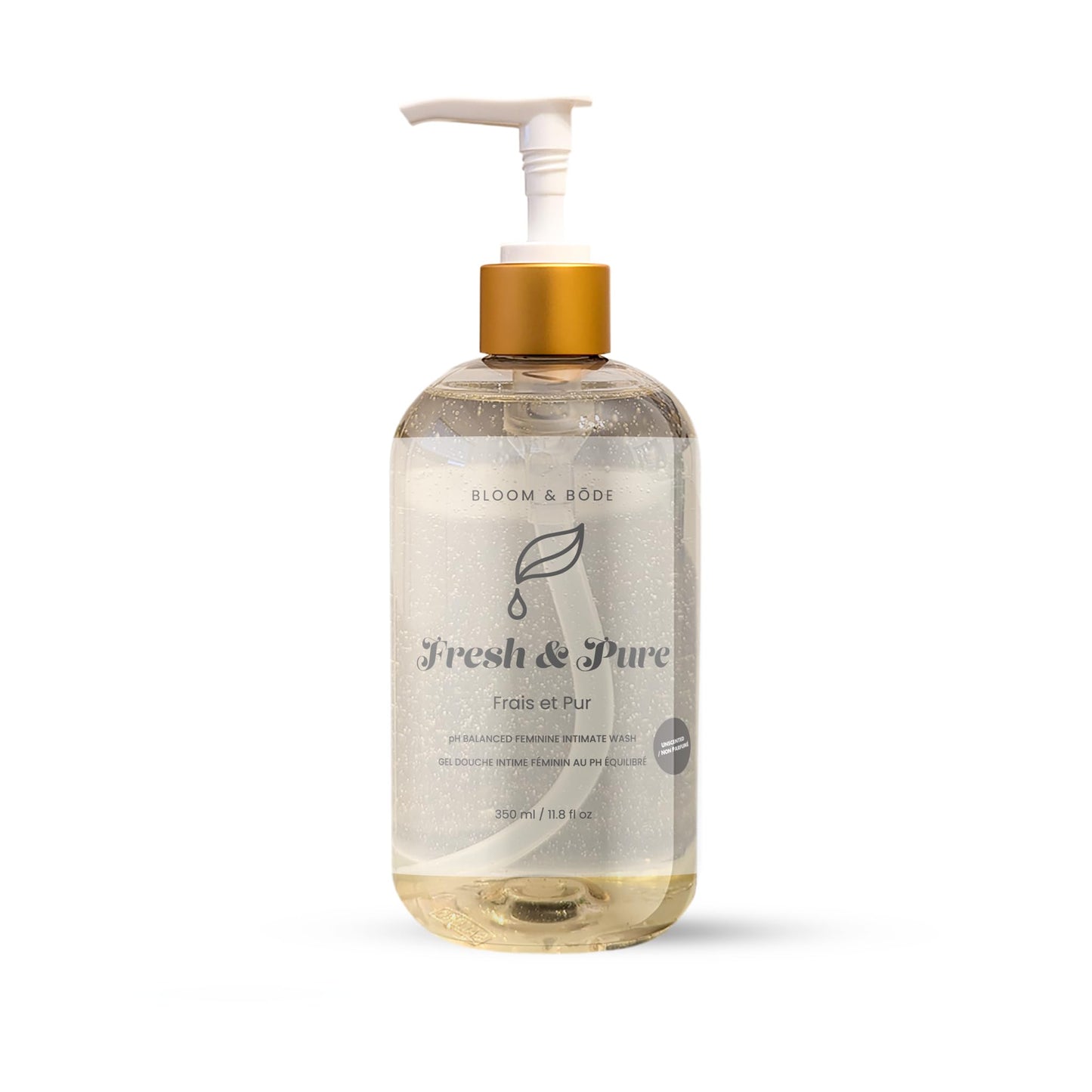 Bloom & Bōde Unscented Premium Feminine Intimate Wash - pH Balanced Feminine Wash - Ultra Mosturizing Intimate Wash With Aloe Vera - Fresh & Pure Scent (Unscented), 350ml / 11.8 fl oz