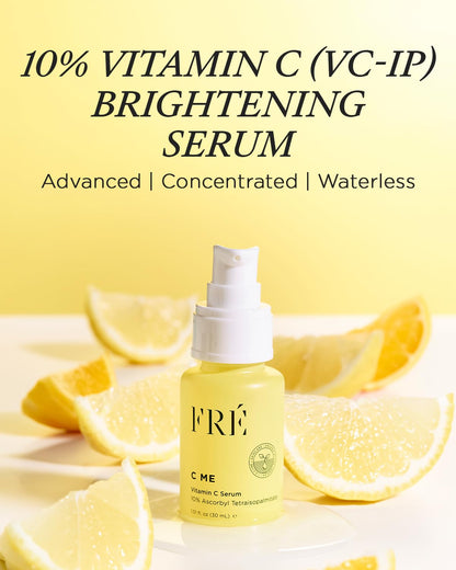 10% Vitamin C Serum for Face – FRÉ Waterless Brightening Serum with Argan Oil – 1.01 fl oz