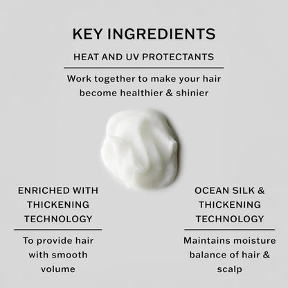 SACHAJUAN Thickening Hair Conditioner, Volumizing, Heat & UV Protectants, Shine & Smooth Volume, Paraben-Free