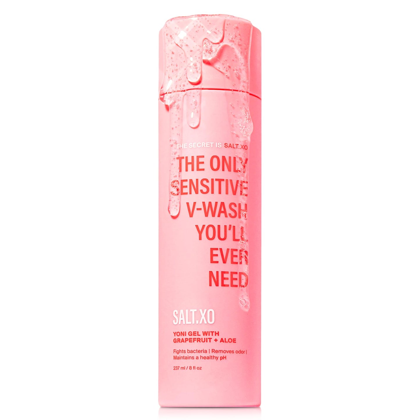 salt.xo Grapefruit Sensitive Yoni Gel Wash, Intimate Care Gel for Women, Intimate Care Gel for Women, pH Balance V Wash Cruelty-Free, Feminine Hygiene Products (8 Fl Oz)
