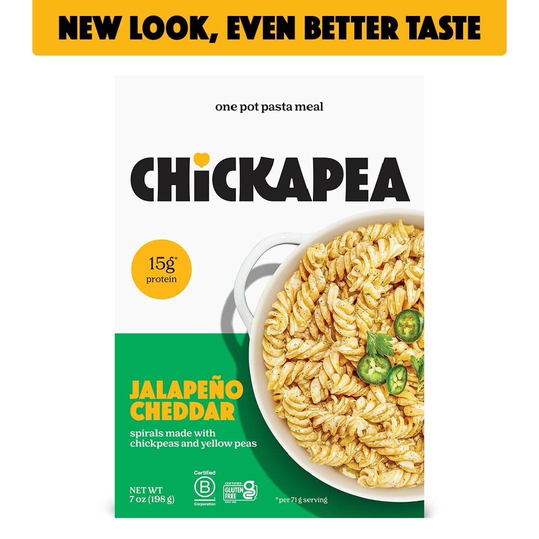 Chickapea One Pot Chickpea Pasta - White Cheddar with Jalapeno - 7 oz (Pack of 1)