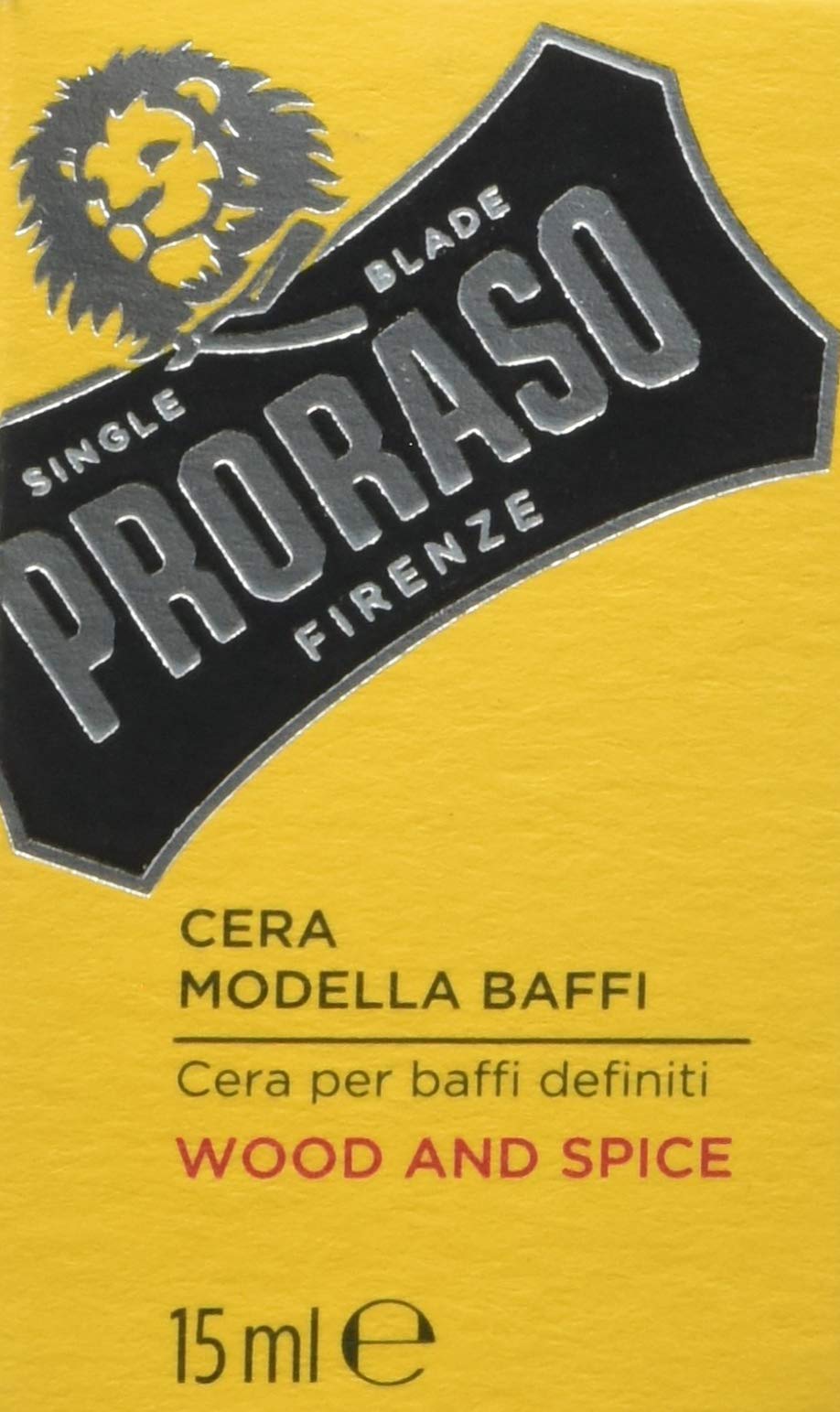 Proraso Medium Hold Moustache Wax - Natural Finish Beard & Moustache Styling Wax - Cream-to-wax Formula - 0.5oz
