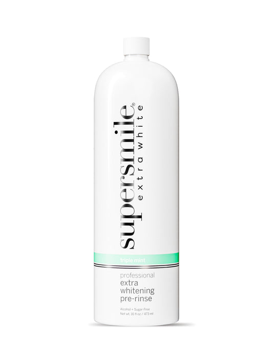 Supersmile Extra Whitening Pre-Rinse - Clinically Formulated Pre-Brush Mouthwash, Cleans and Whitens Teeth in Hard-to-Reach Places - Fresh Breath - Alcohol Free - Sugar Free