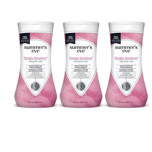 Summer's Eve Cleansing Wash, Simply Sensitive, 9 Fl Oz (Pack of 3)