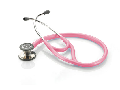 ADC Adscope 601 Convertible Cardiology Stethoscope with Tunable AFD Technology, Adult Diaphragm and Adult Bell or Pediatric Diaphragm, 28 inch Length, Breast Cancer Awareness Metallic Pink
