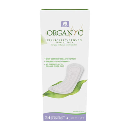Organyc 100% Certified Organic Cotton Tampons, Plant-Based Eco-Applicator, Normal Flow (16 Count) + Everyday Ultra-Thin Panty Liners (24 Count)