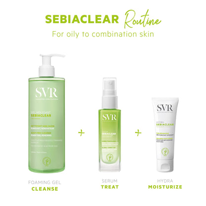 SVR Sebiaclear Face Serum. Retinol Alternative with Niacinamide & Hyaluronic Acid For Sensitive Oily Skin. Reduce the Appearance of Fine Lines, Wrinkles, Control Breakouts & Unclog Pores, 1 fl.oz