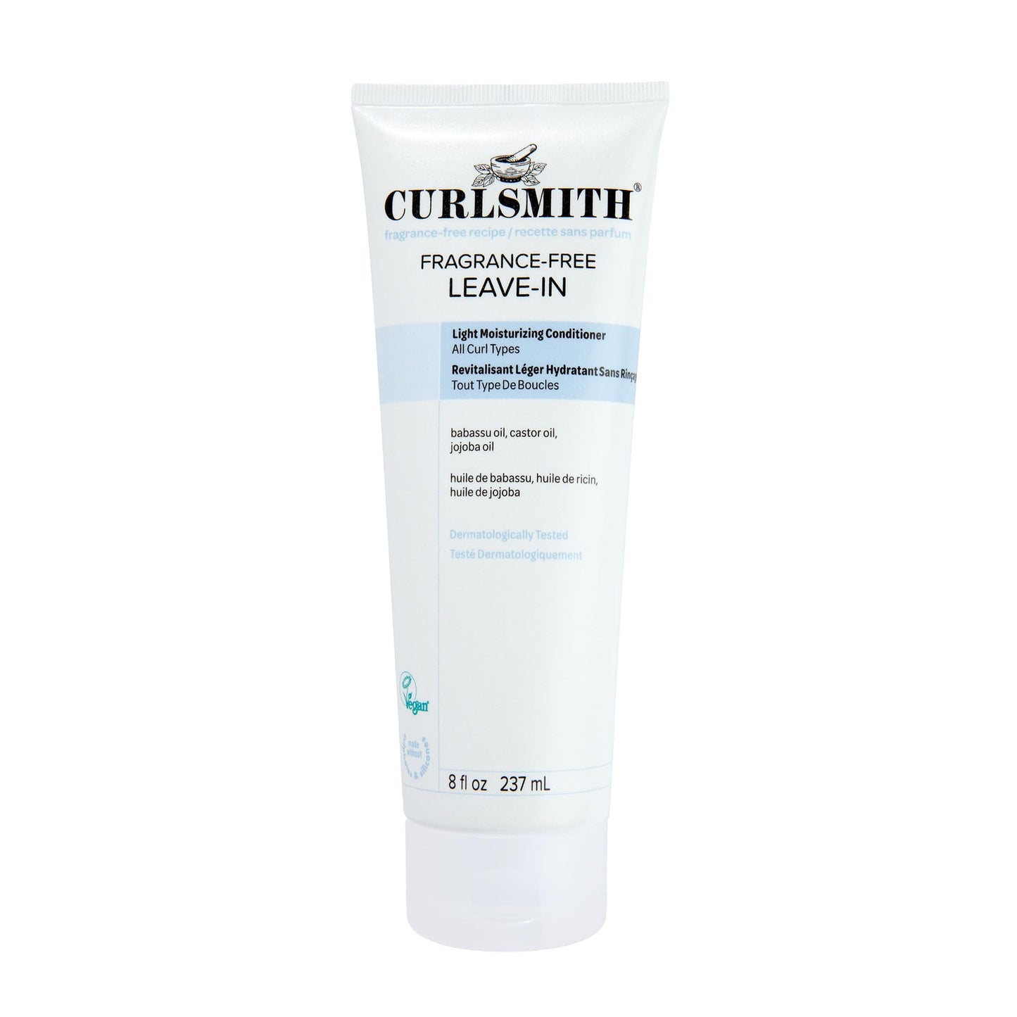 CURLSMITH Fragrance-Free Leave In Conditioner, Hydrating Deep Conditioner with Lightweight Texture for Soft, Defined Curls (8 oz)