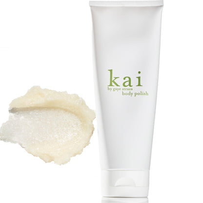 kai body polish – 8 oz exfoliating scrub with sugar & sea salt, light white floral scent experience smooth, soft skin you’ll love | hydrating, clean beauty ritual - recyclable packaging