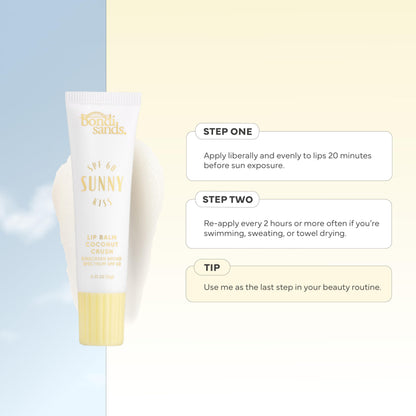 Bondi Sands Sunny Kiss SPF 60 Coconut Crush Lip Balm, Nourishing + Hydrating Broad Spectrum Sunscreen, Long-Lasting Protection, Glossy Finish, 0.3 Oz