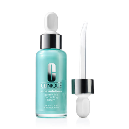 Clinique Acne Solutions Acne + Line Correcting Face Serum With Salicylic Acid | Anti-Aging + Smoothing, 1 Fl Oz