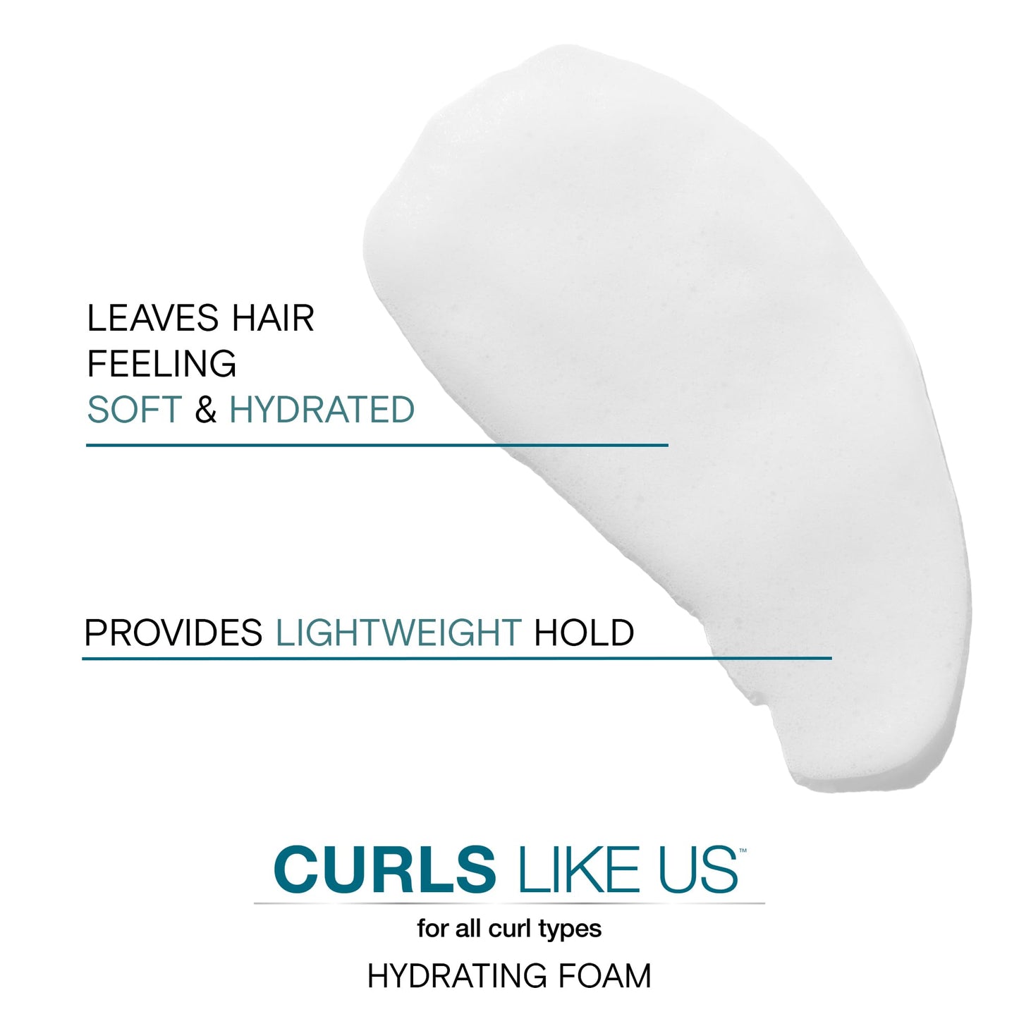 Joico Curls Like Us Smooth & Bounce Curl Hydrating Foam | For Curly Hair | Reduce Frizz | Enhance Curl Patterns | 72-Hour Humidity Protection | With Moringa Seed & Algae Oil | 6.7 Fl Oz