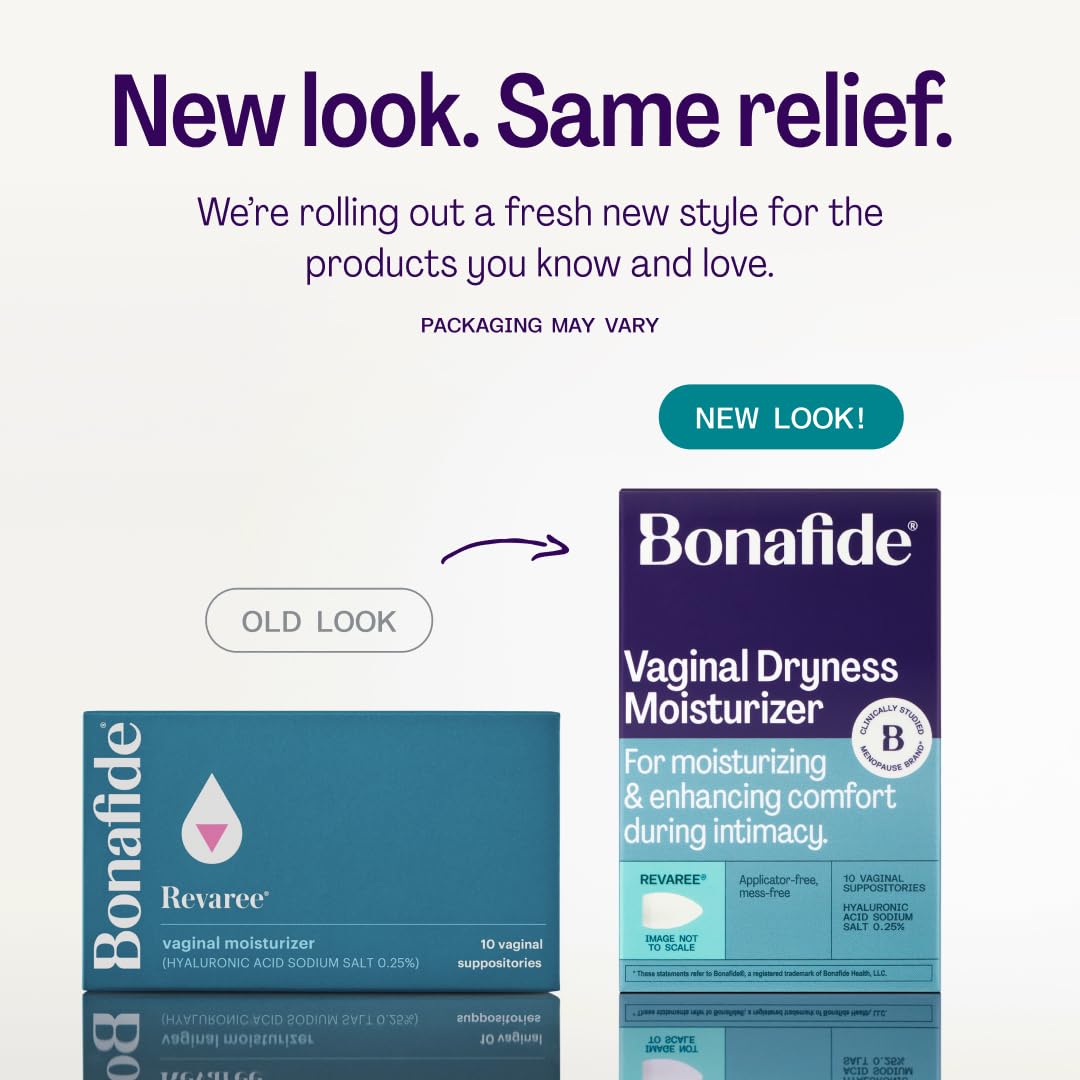 Bonafide Extra Strength Vaginal Moisturizer Revaree Plus – 10 mg Hyaluronic Acid – Hormone-Free – For Vaginal Dryness Associated with Painful Sex & Sensitive Tissue – 1-Month Supply