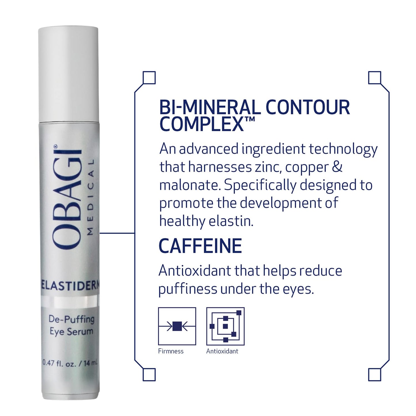 Obagi ELASTIDERM Facial Serum 1oz & Eye Serum .47oz Set – Clinically Proven to Firm Skin, Target Signs of Aging & De-Puff Eyes with Caffeine & Patented Bi-Mineral Contour Complex